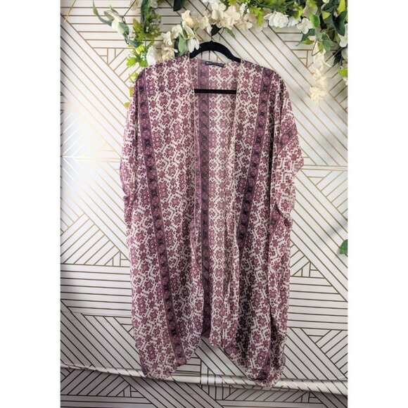 Brandy Melville Women's Boho Kimono Shawl Open Front Sheer Festival Size Small - Picture 1 of 7